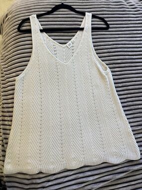 GAP Chevron sweater Knit V-Neck Tank Sz L